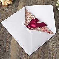Vista 5 de Hosmsua - 50 tarjetas de invitación de boda con forma de rosa de encaje cortadas con láser y lazo con sobres para despedida de soltera, compromiso