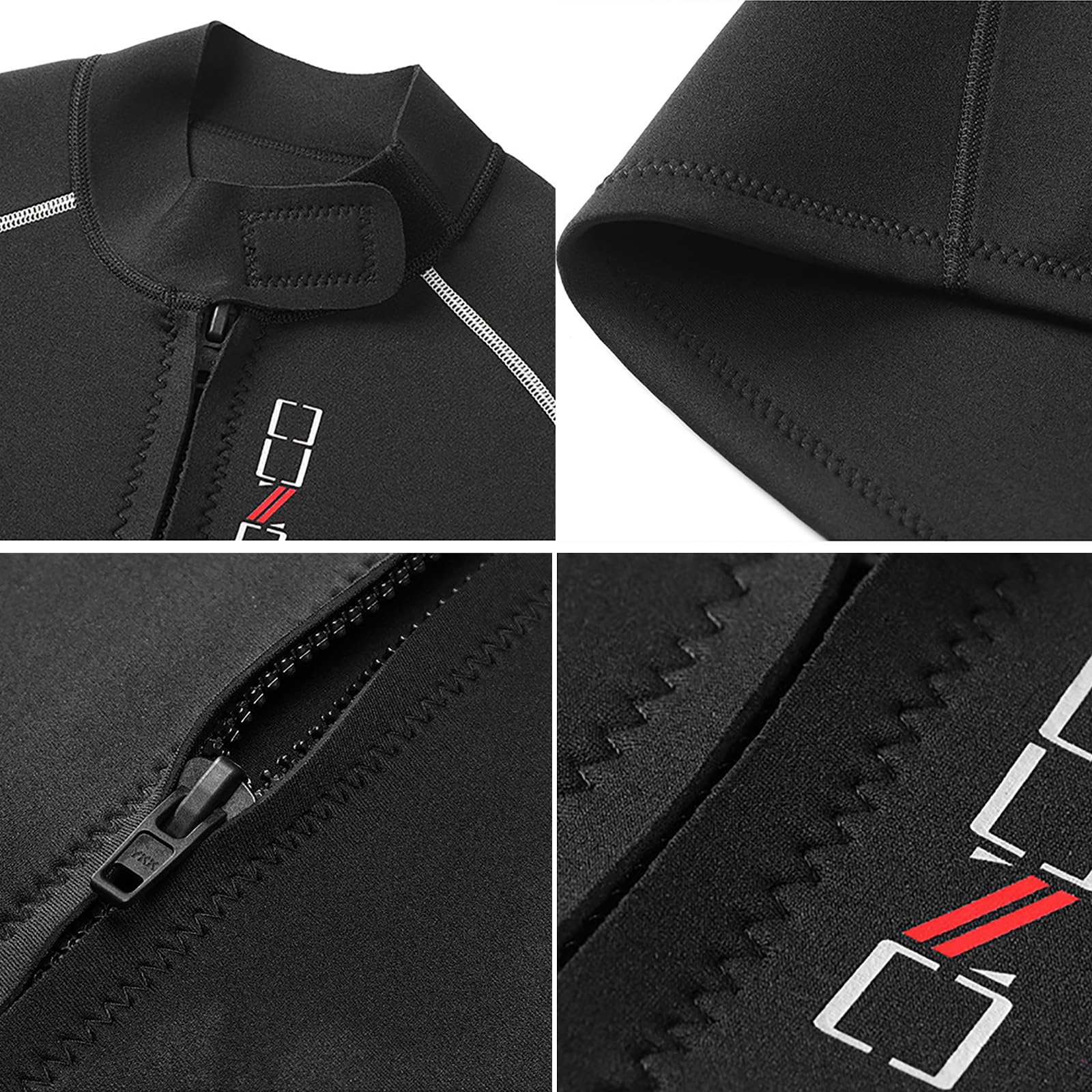 Muta in Neoprene 1,5 mm Due Pezzi per Uomo e Donna, Giacca con Zip Frontale e Pantaloni, Muta Leggera per Snorkeling, Immersioni Subacquee, Calore e Protezione UV