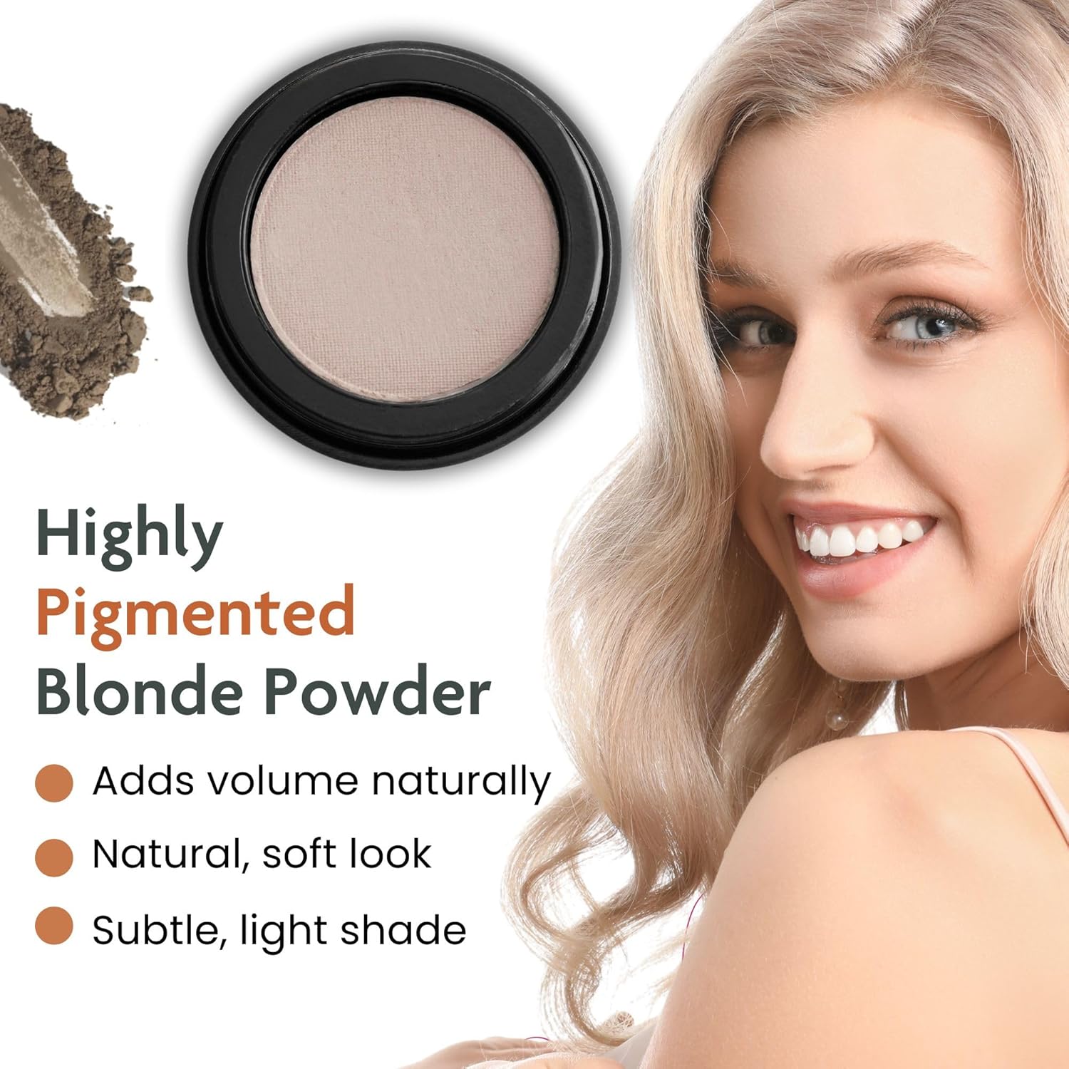 Eyebrow Powder, High Colour Pigmentation, Cruelty-Free & Vegan, Natural & Even Eyebrows (Ash Blonde) - Image 4