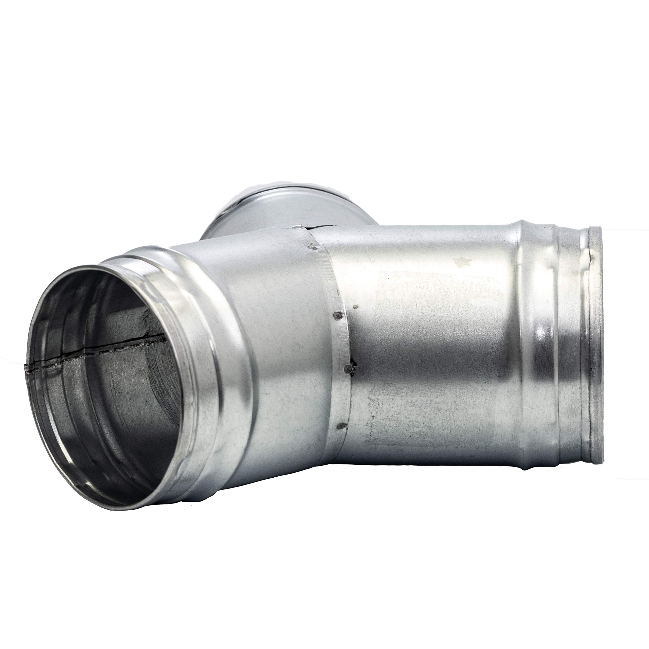 Vent Systems 4'' Inch Duct Connector 3 Way Hose Adapter/Splitter for Hose TShape Round Pipe