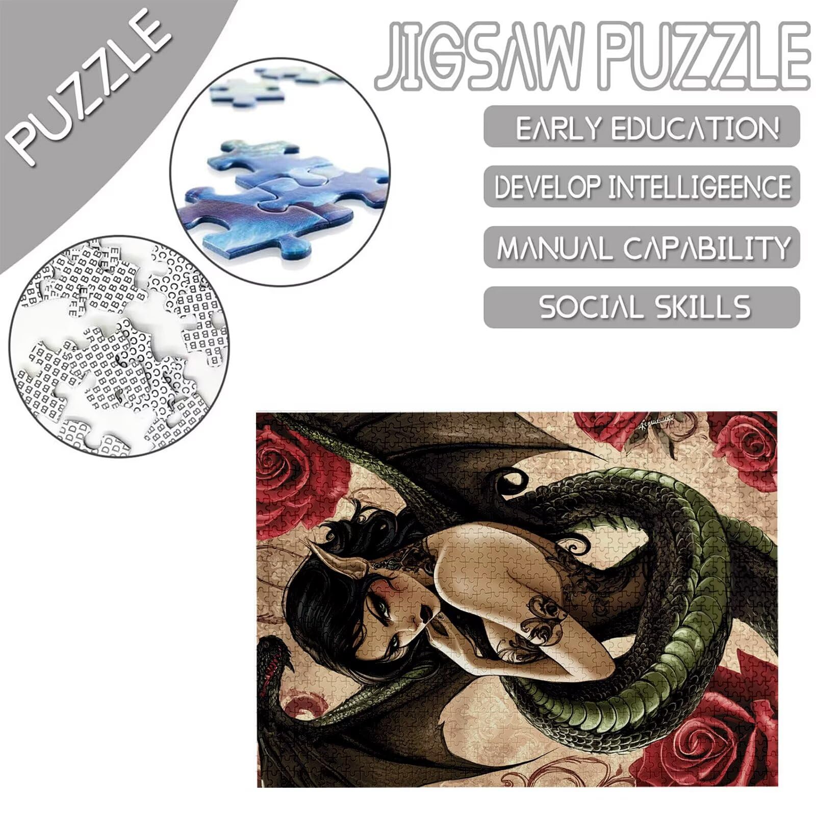 Puzzle dla dorosłych 4000 sztuk, puzzle 4000 elementów dla dorosłych, drewniana łamigłówka wymagająca gra z pudełkiem upominkowym do dekoracji domu, dekoracja sypialni, prezenty dla kobiet mężczyzn