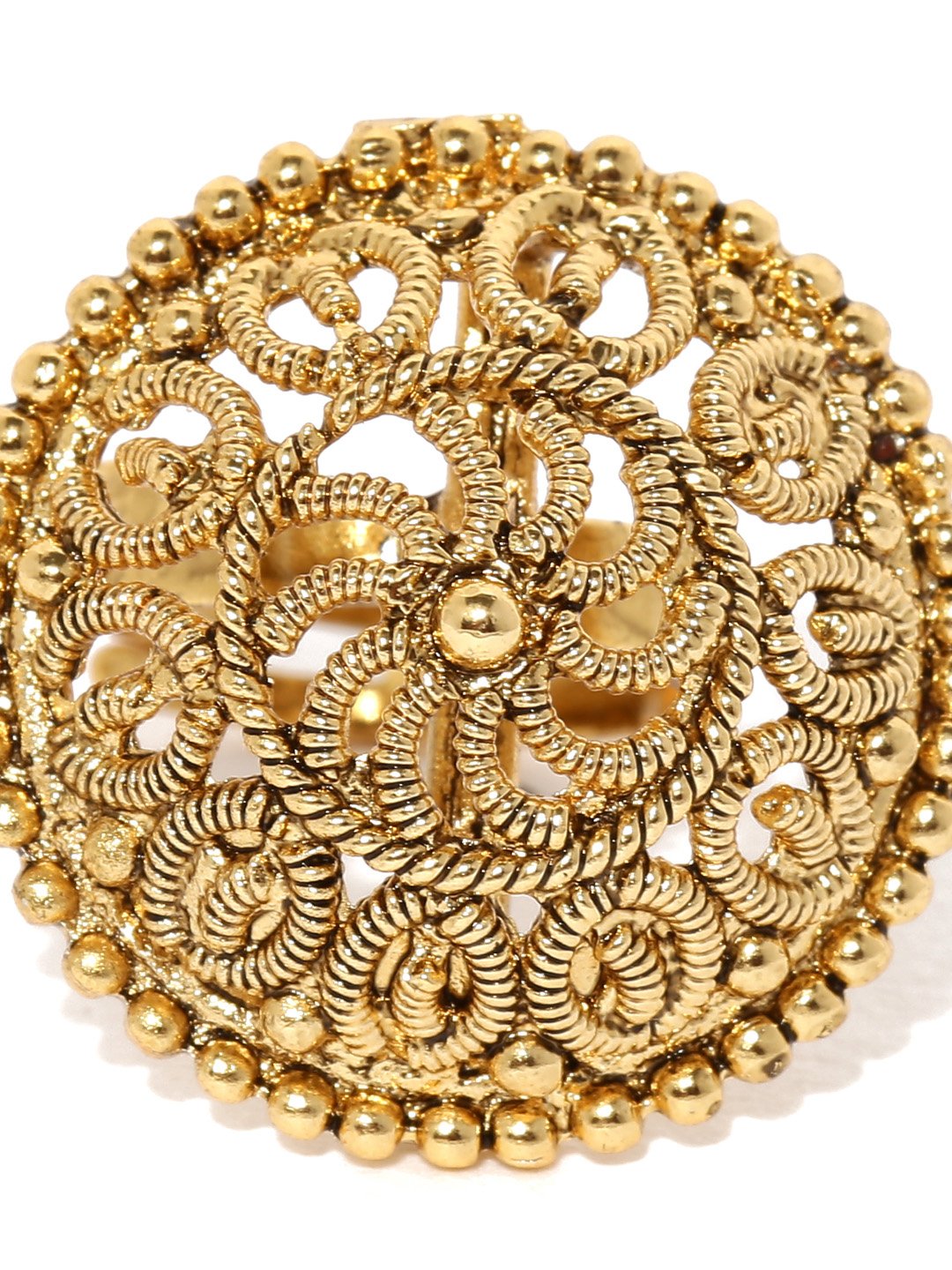 ZAVERI PEARLS Limited Edition Gold Filigree Ethnic Adjustable Finger Ring For Women - ZPFK5393 (B01N419T18) Amazon Price History, Amazon Price Tracker