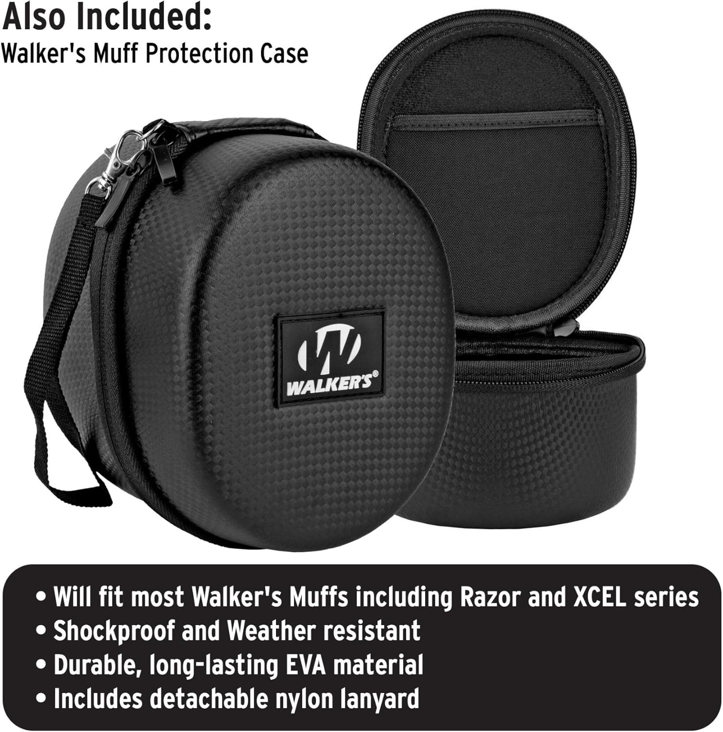 Walker's XCEL 500BT Digital Electronic Muff and Protective Case Bundle - Image 3