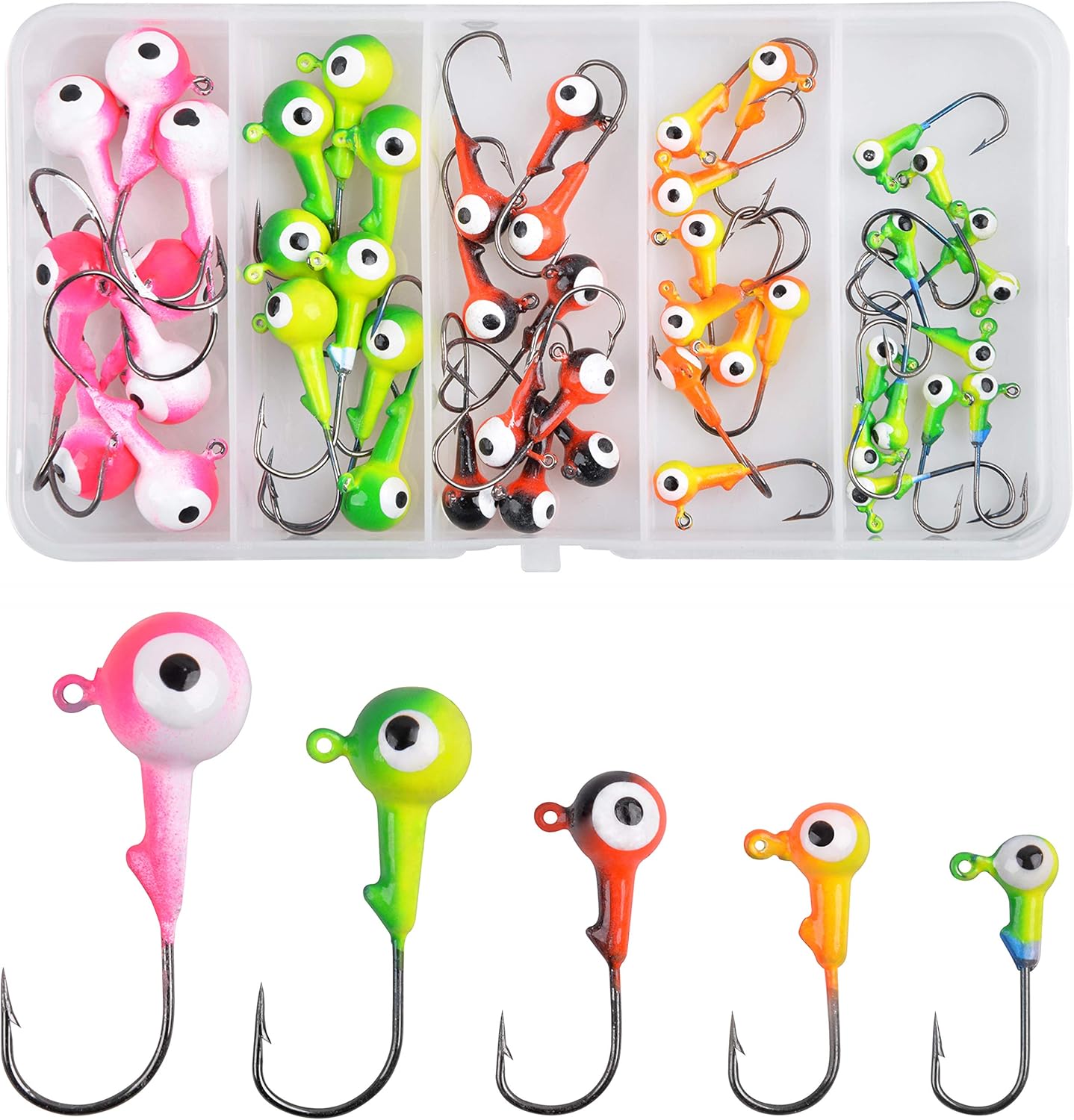 Fishing Jig Heads Hooks Set 46pcs Fishing Lures Jig Head