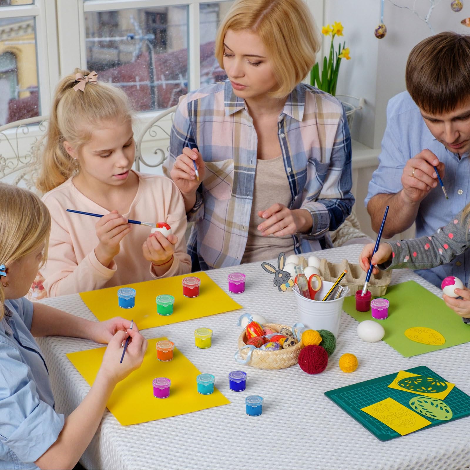 Outus Piccoli contenitori in plastica con coperchi, mini contenitori per pittura fai da te, per pittura, perline, semi, argilla o altri (200 pezzi, 3,1 x 3,2 x 2,5 cm)