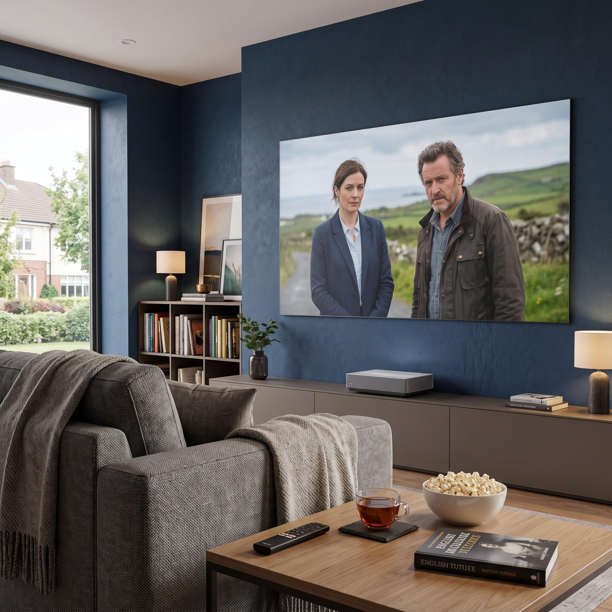 Écran de Projection HD 16:9 Pliable – 120 Pouces, Support 3D/4K/1080P, avec Bandes de Fixation