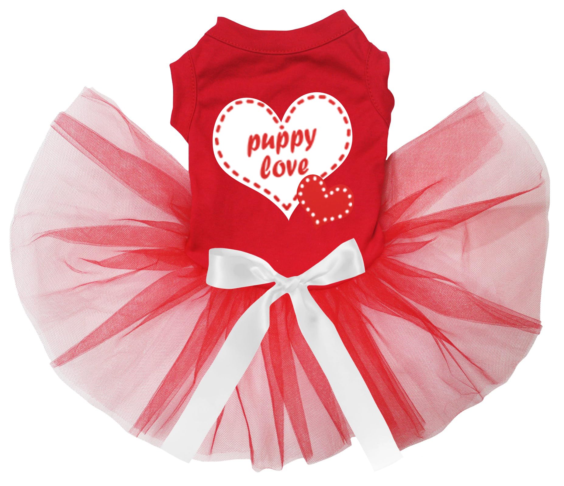 Robe pour chien XS Puppy Love Twins rouge pour éviter les vêtements inconfortables qui serrent