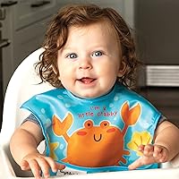 Vista 7 de Tiny Twinkle Mess Proof Baby Bib - Waterproof Bib for Baby Boy or Girl - Machine Washable - Adjustable Side Closure PVC BPA & Phthalate Free -Great