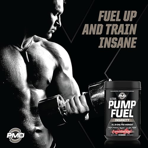 Miniatura 5 de PMD Sports Ultra Pump Fuel Insanity - Mezcla de bebidas antes del entrenamiento para energía, fuerza, resistencia, recuperación, carbohidratos
