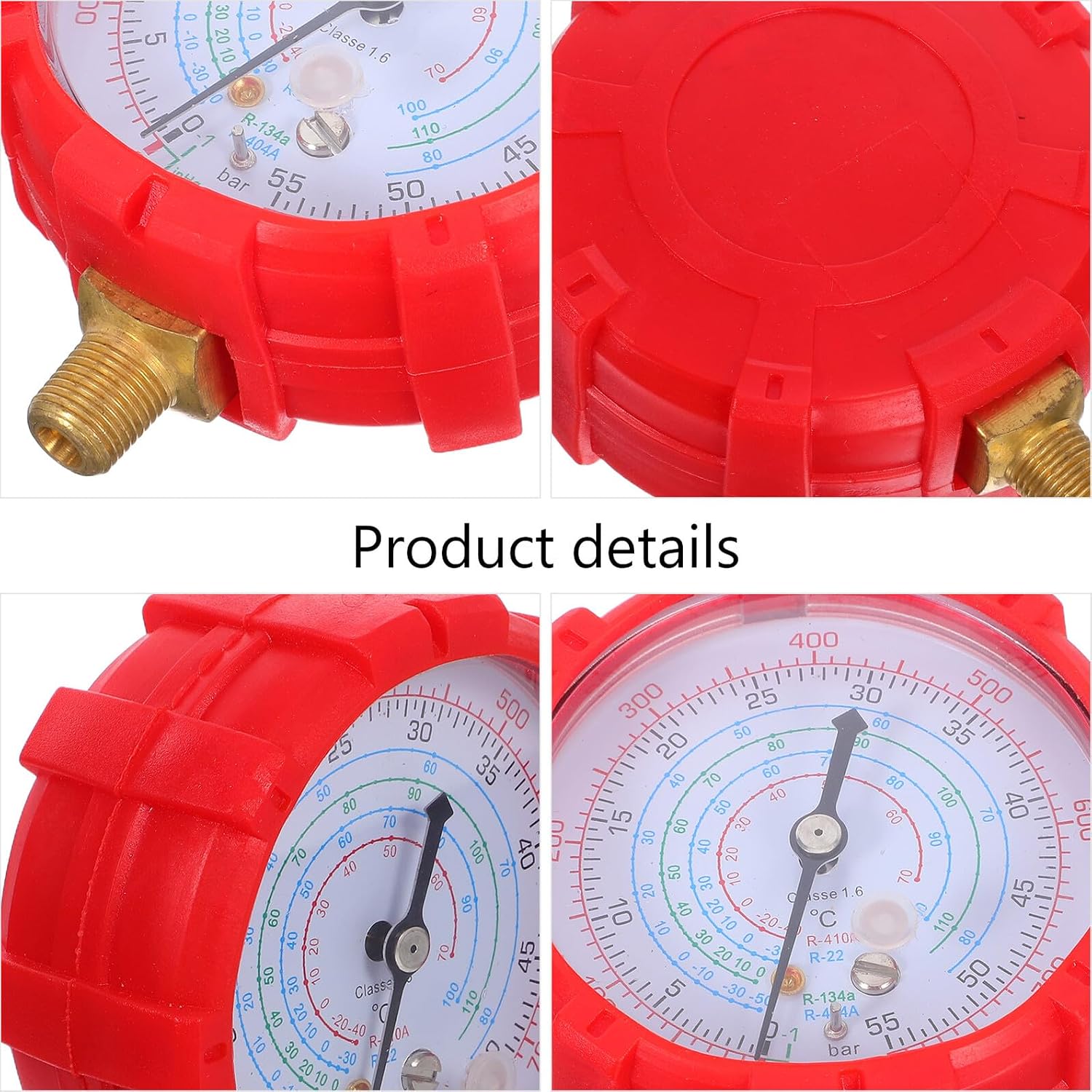 FOMIYES Automotive Ac Single Manifold Pressure Tester Gauge Set with High Pressure HVAC Monitoring Tool for Car Maintenance and Repair