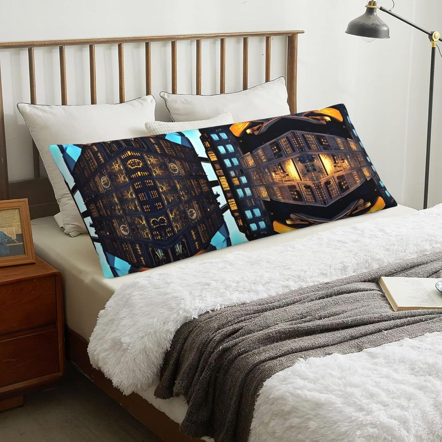 Airplane Cockpit Print Long Body Pillowcase 20x54in,Body Pillow Cover with Zipper,Body Pillow Case,for Home Decor