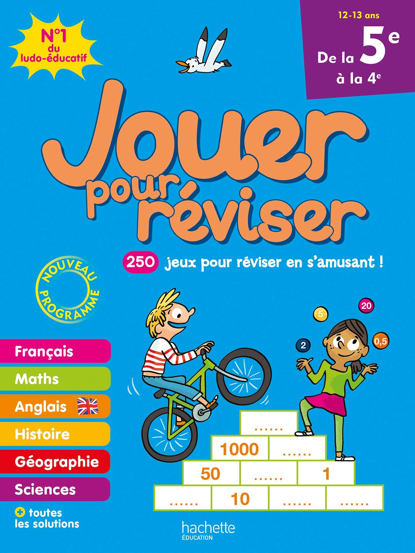 Jouer pour réviser - De la 5e à la 4e - Cahier de vacances 2026: Avec un crayon