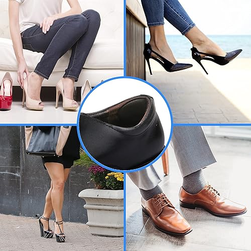 Miniatura 6 de 6 pares de empuñaduras de talón de microgamuza súper cómodas, forros de talón autoadhesivos para zapatos grandes, zapatos sueltos y alivio del dolor