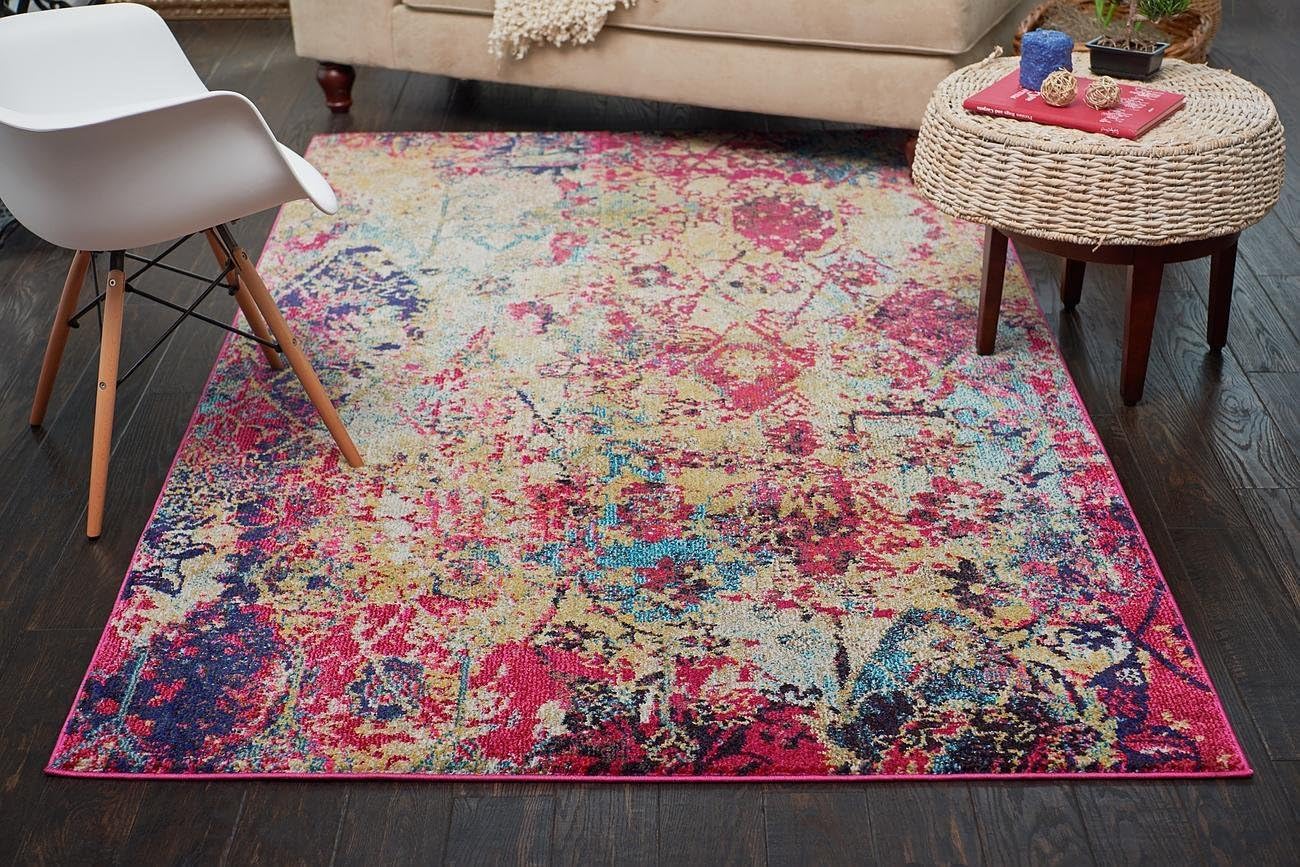 Unique Loom Monterey Collection Area Rug - Nahuati (2' x 3' 1" Rectangle Multi/Blue)