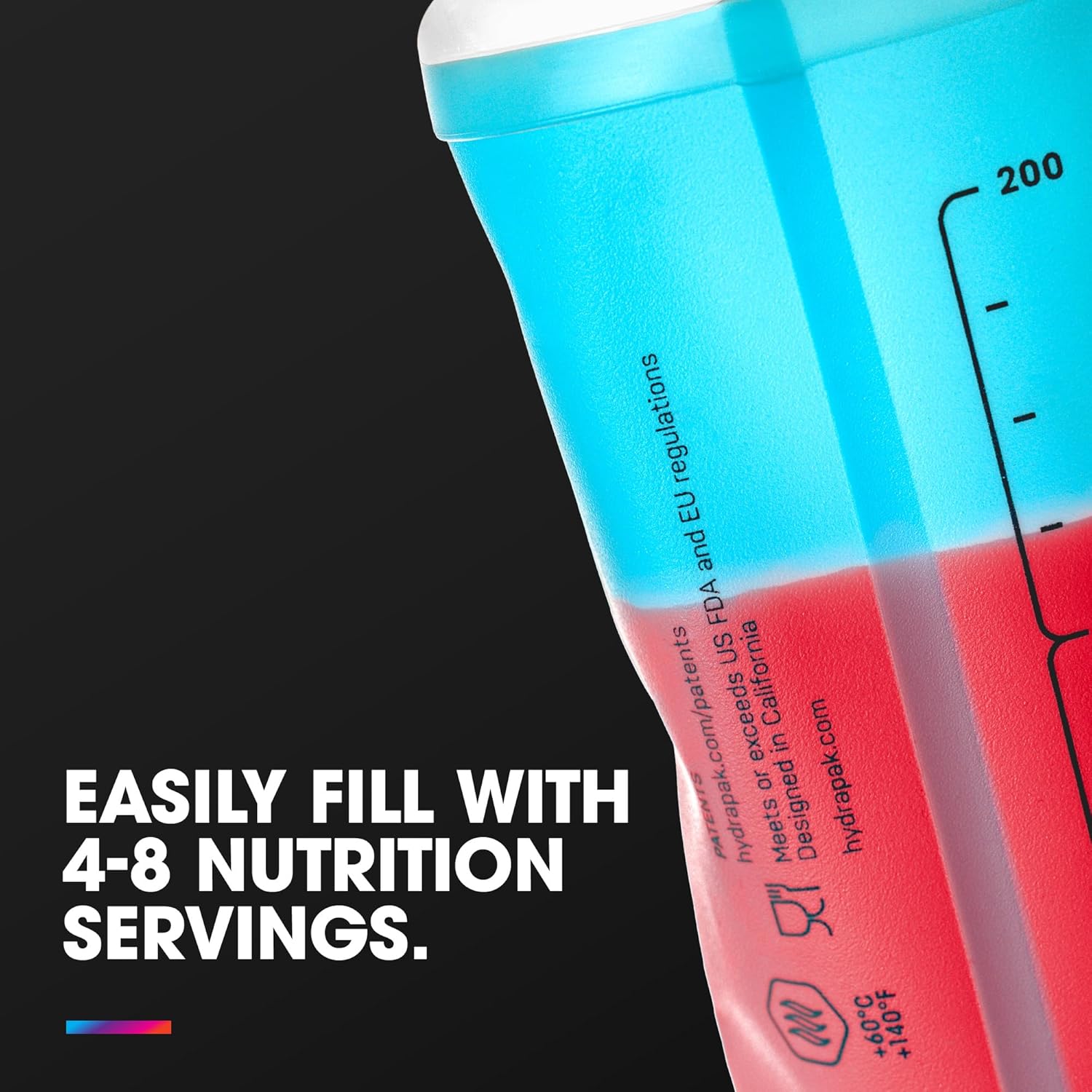 HydraPak SoftFlask - Collapsible Nutrition Flask (150ml or 250ml) - BPA Free, Easy Open Cap, Foldable, Lightweight - Image 4