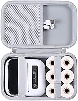 Vista 1 de khanka Hard Case with m221/M220/M110/m110s Label Maker - Portable Bluetooth Label Maker Carrying Storage Bag for Printer Labels, USB Cable and White