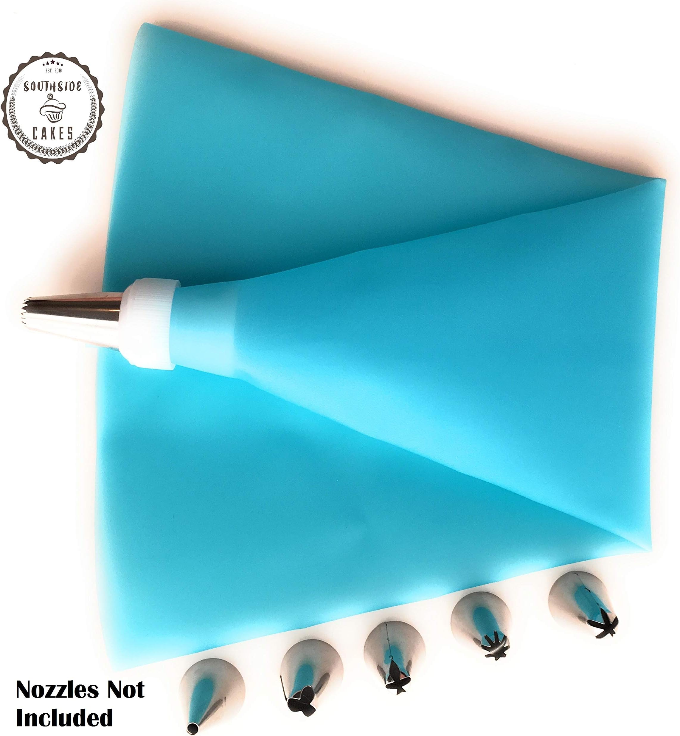 Reusable Silicone Piping Bag Set of Three (12", 14", 16")- Reusable Pastry Bags Cake Decorating Supplies - Pastry Bag Starter Set for Frosting & Dessert Decorations Southside Cakes