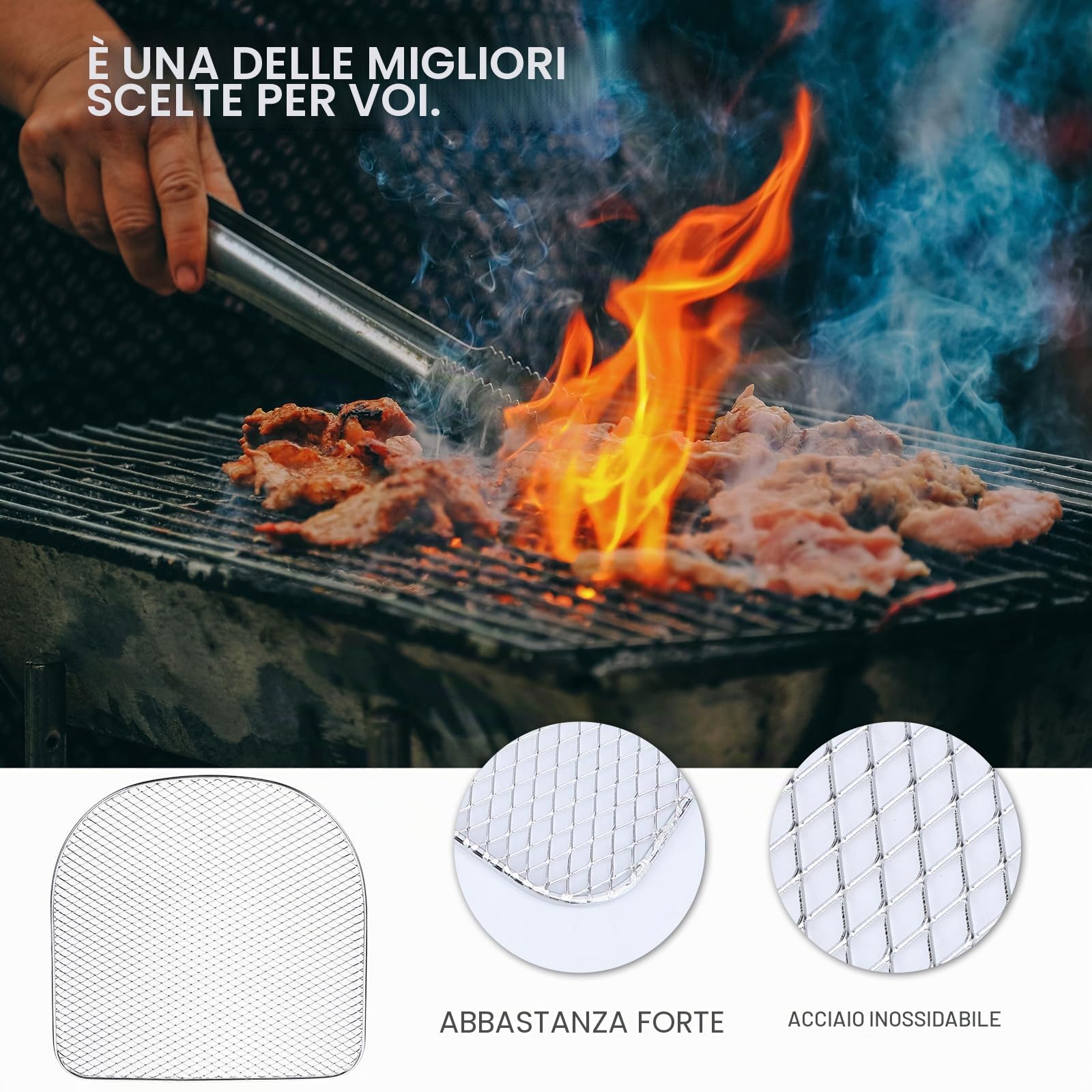 MAGICLULU 3 Pz Rete Grigliata Forno Elettrico Griglia Per Cottura a Vapore Griglie Per Friggitrice Ad Aria Impilabili Supporto Per Disidratatore Cibo Acciaio Inossidabile Bakeware Bianca