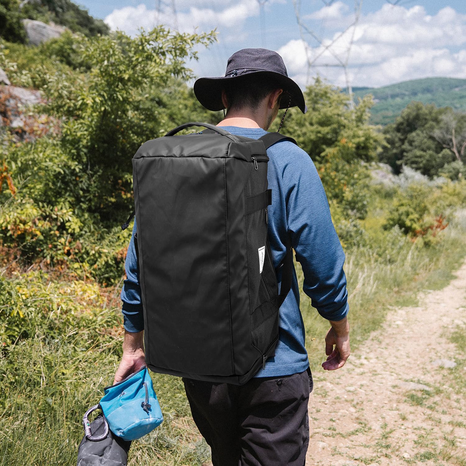 Laripwit Borse da palestra da uomo 40L borsone da viaggio con scomparto per scarpe e tasca bagnata borsone zaino per le donne, Nero , Zaino da palestra