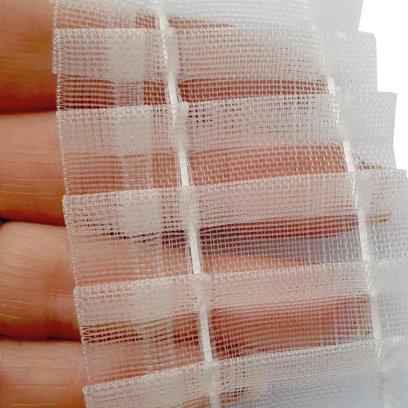 Bestlivings Cinta transparente de 50 mm (longitud: 5 m – 50 m), cinta de cortina 1:2 para coser telas, cortinas y cortinas, cinta plisada