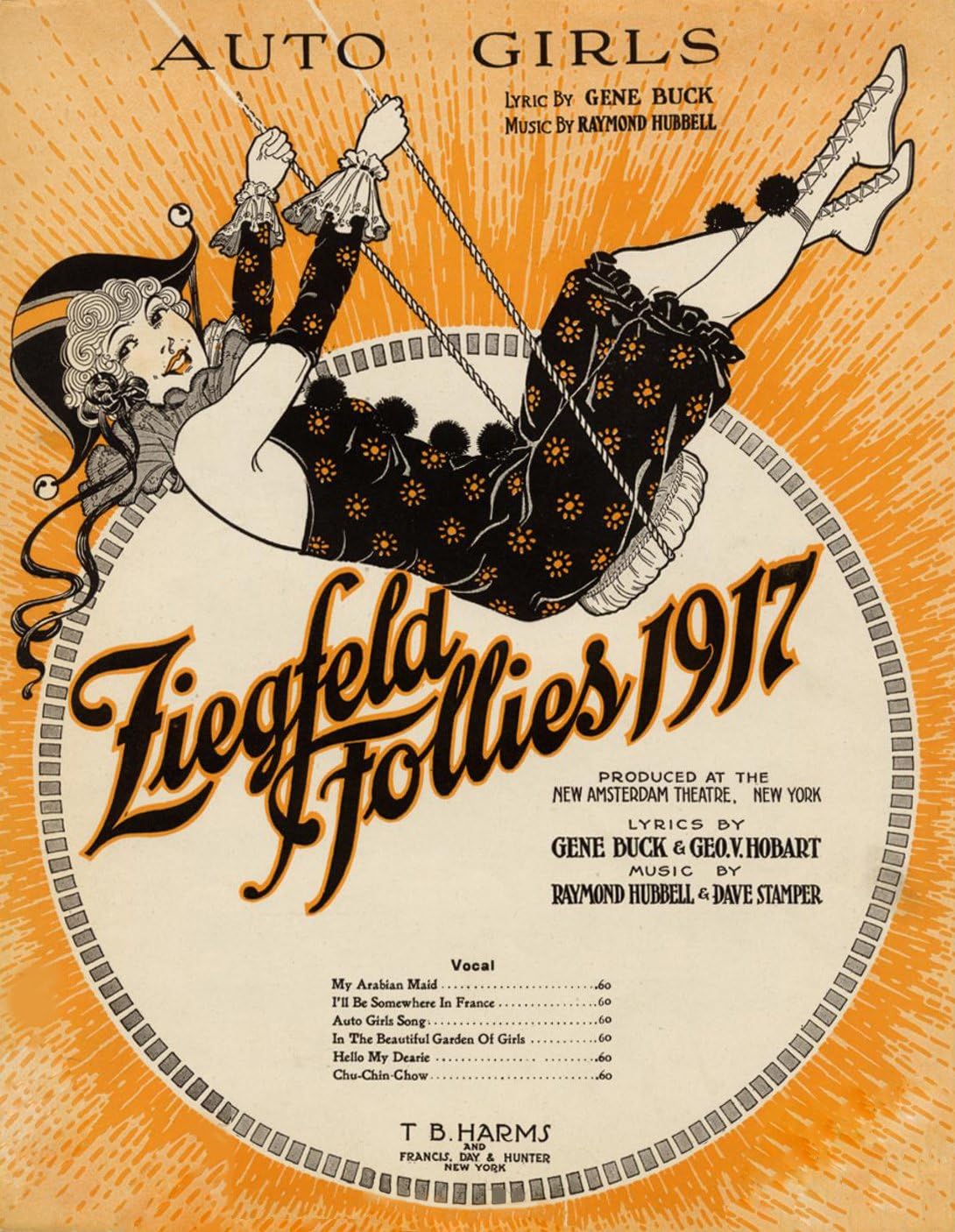 ディズニープリンセスのベビーグッズも大集合 Ziegfeld シートミュージック Follies Of 1917 オートガール