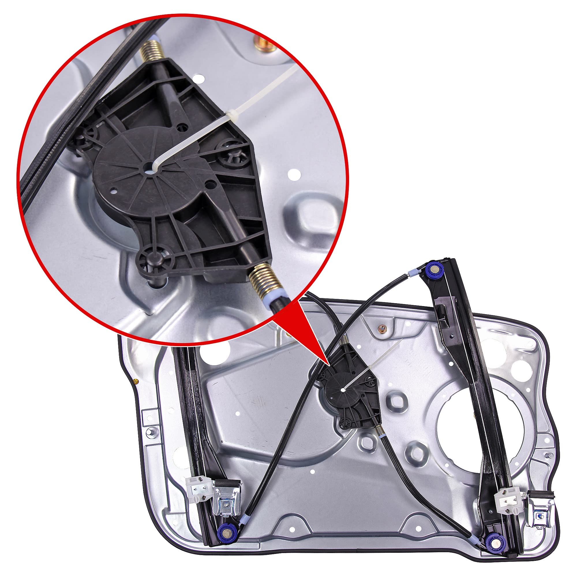 1x Elevalunas eléctrico Delantero Derecho con Placa atornillable