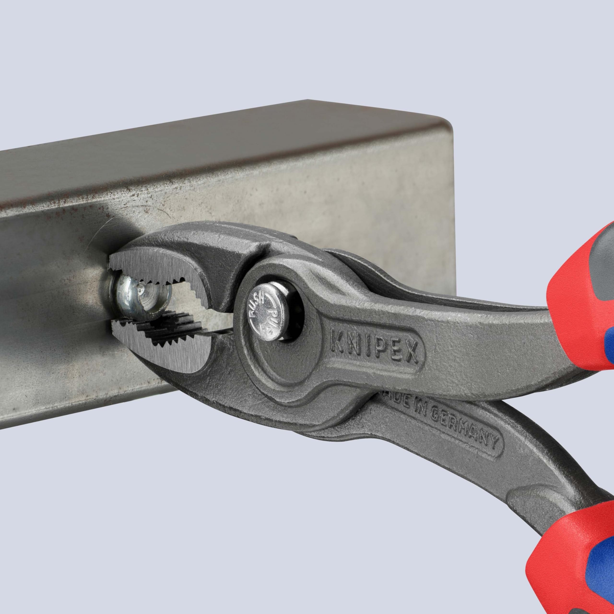 Knipex TwinGrip Pince multiprise frontale, 200 mm, 4-22 mm, préhension frontale et latérale, articulation entrepassée avec bouton-poussoir, 82 02 200
