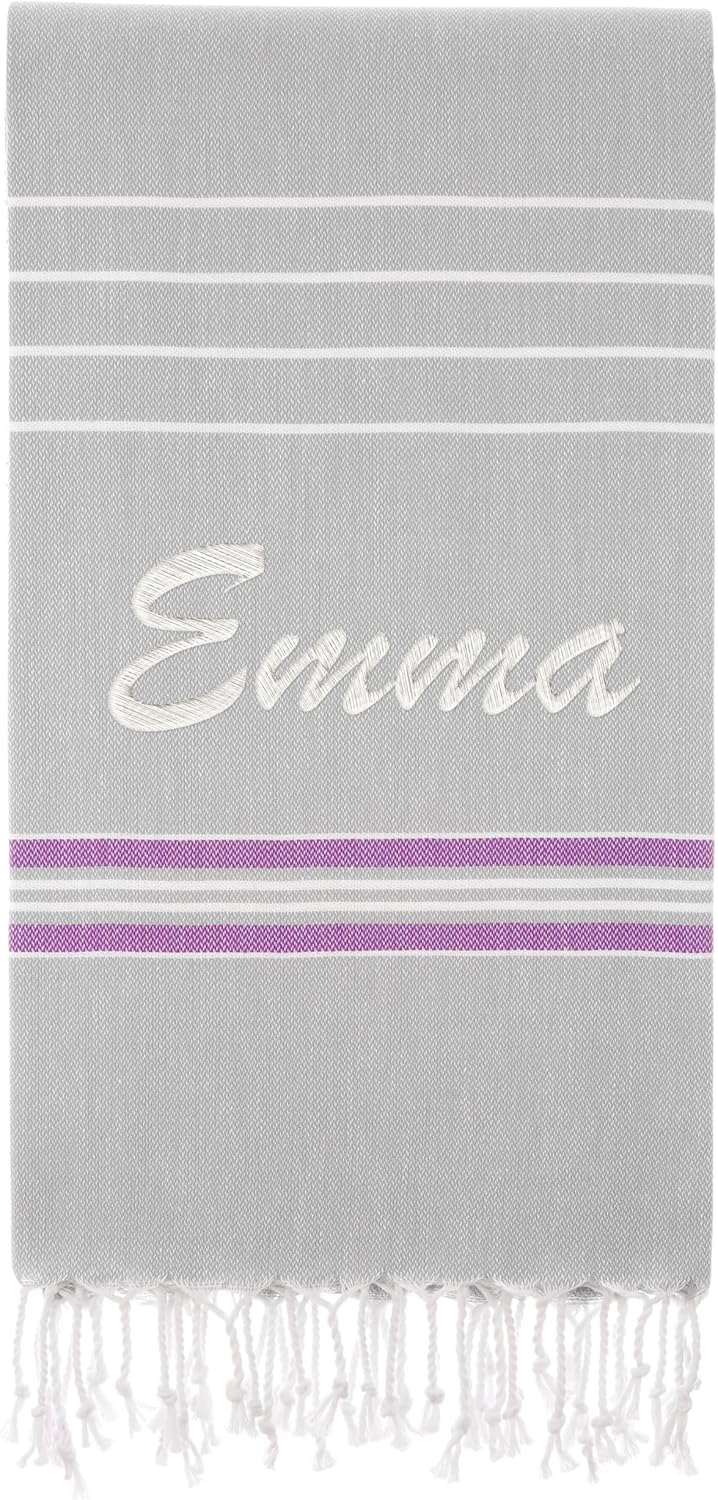 Cacala Turkish Beach Towel Quick Dry Prewashed for Soft Feel Extra Large Peshtemal for Bathroom, Travel, Pool and Swim, Paradise Series, 37 in x 70 in