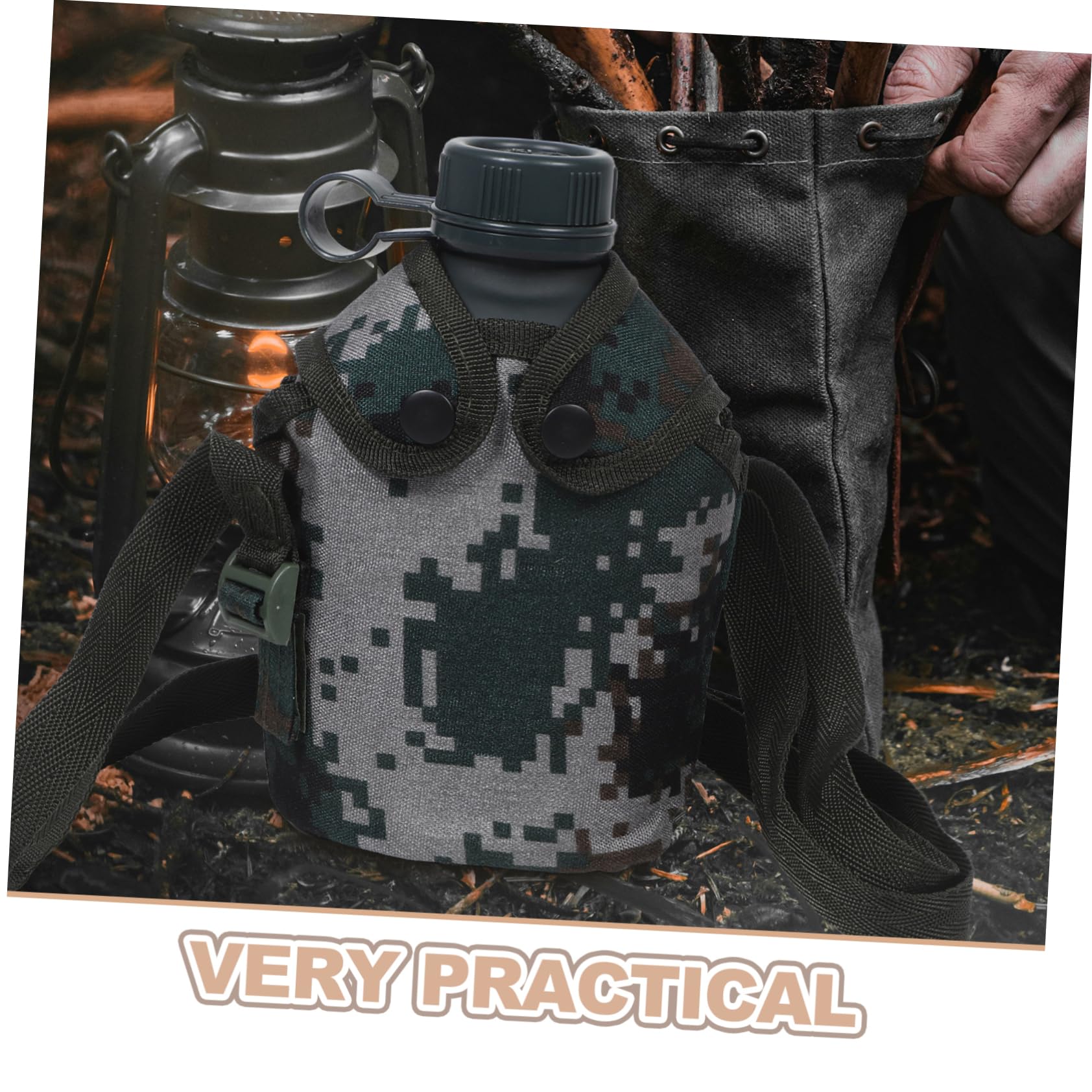 HEMOTON Borraccia Sportiva in Alluminio con Stile Moderno e Design Mimetico, Bottiglia Portatile per Trekking, Escursionismo e Addestramento Outdoor