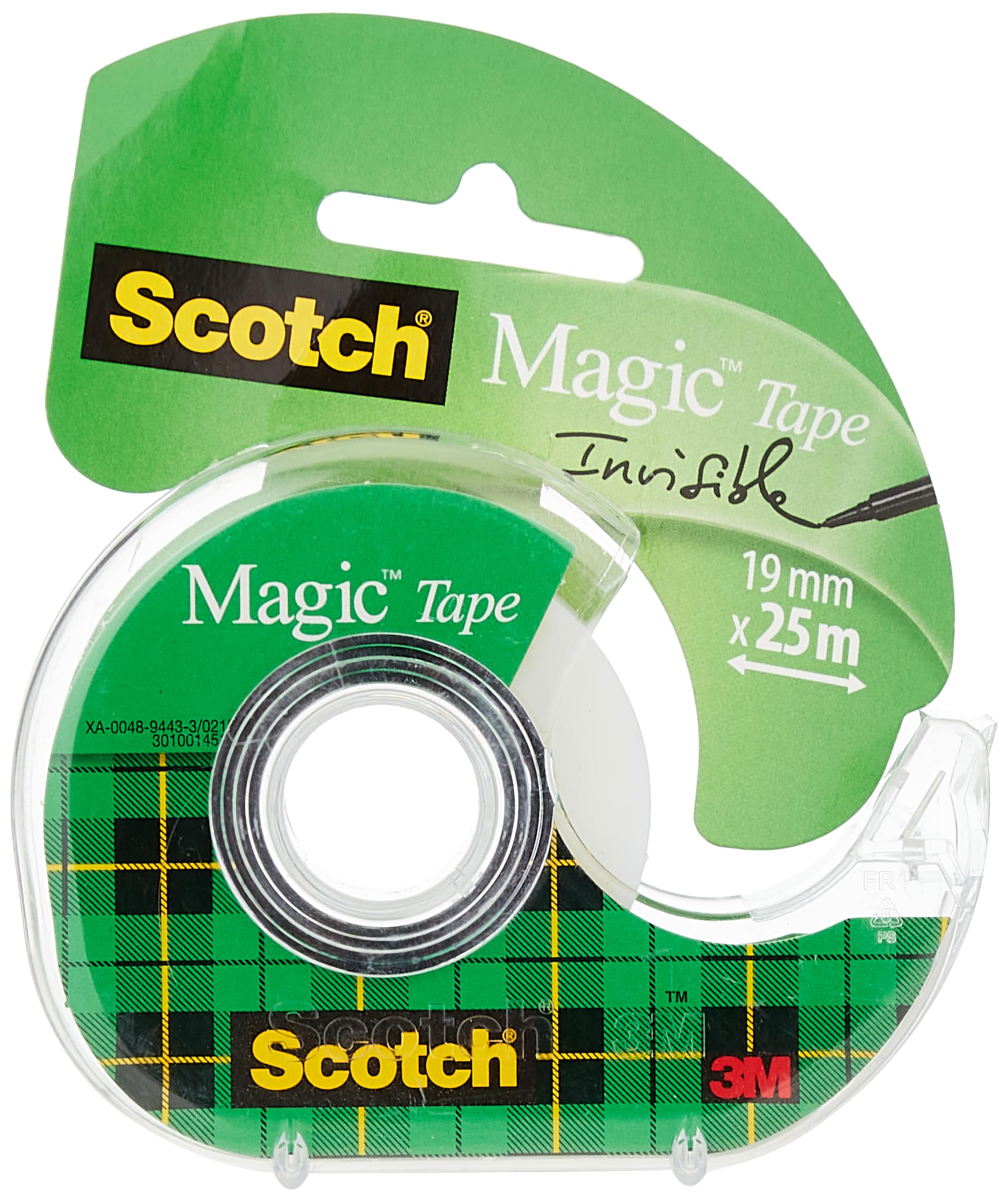 Magic Tape on a Dispenser 3/4 x 984 in (19mm x 25m), 1 roll/dispenser | Invisible | Removable | Sticky Tape | For Document Repair, Labelling and Sealing | Scotch Tape | Tape Dispenser