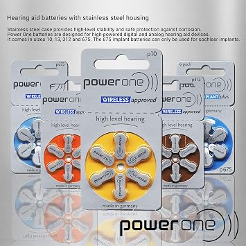 بطاريات Power One Cochlear Implant (120 بطارية)