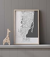 Vista 9 de Mapa de Miami, Florida, Light 2 (8x10)