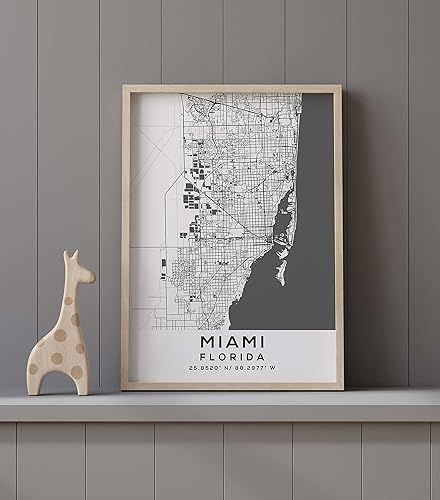 Miniatura 9 de Mapa de Miami, Florida, Light 2 (8x10)