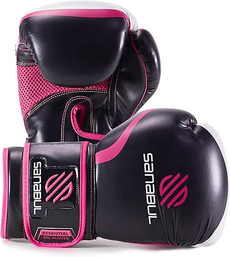 Sanabul Essential Gel Boxing Gloves for Men & Women, Kickboxing