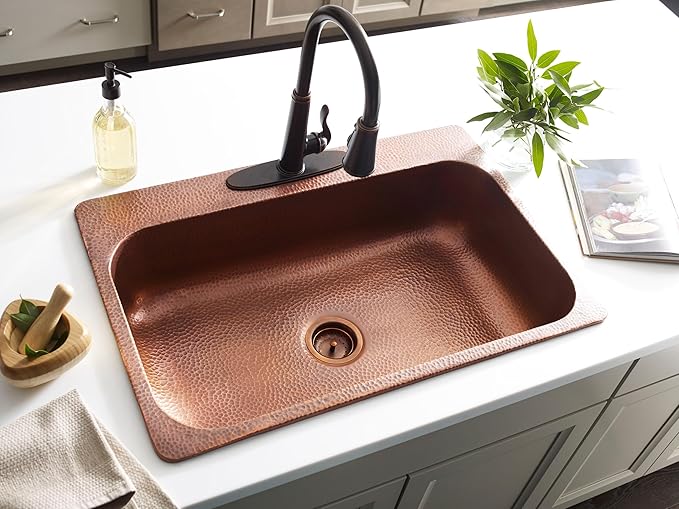 Sinkology Angelico Copper Kitchen Sink