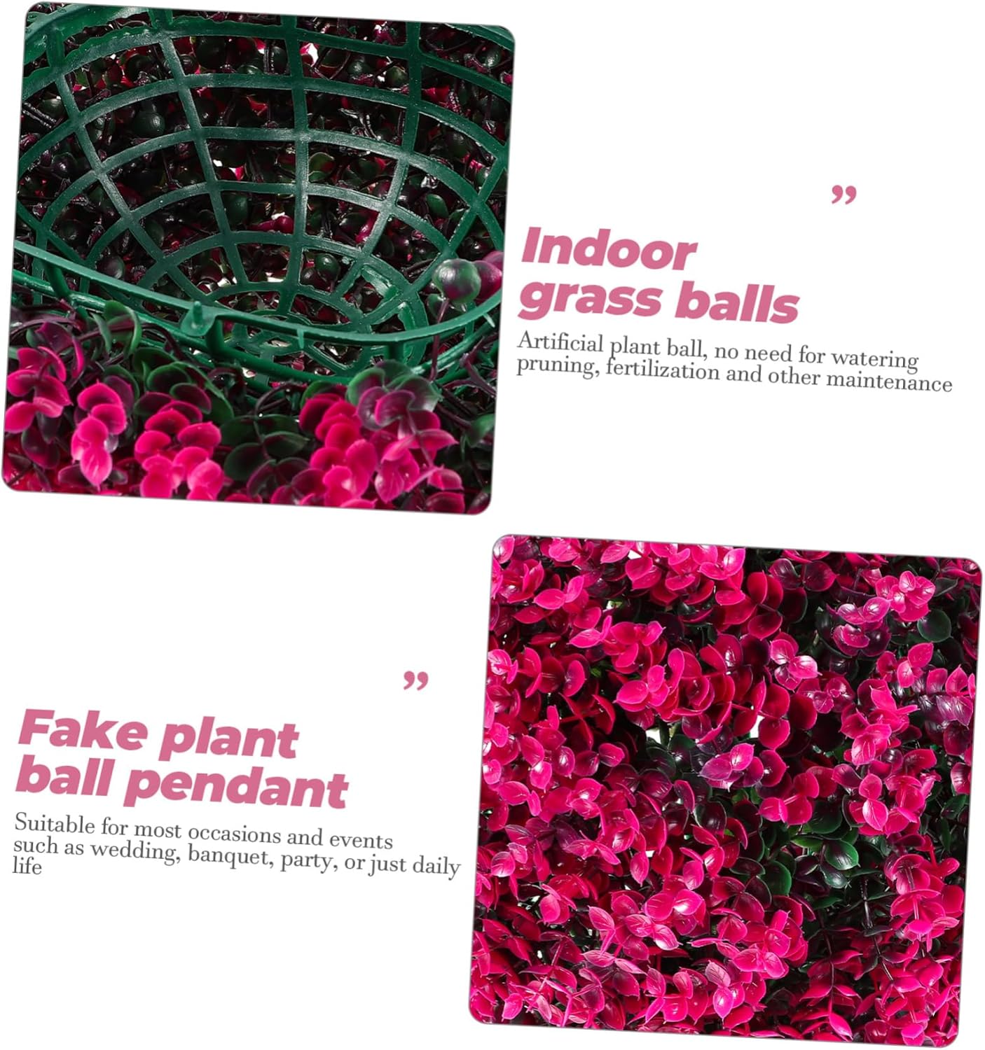 Fake Plants Grass Plant Balls Decorative Grass Balls Artificial Topiary