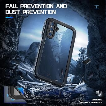 Compatible with Samsung Galaxy A15 5G Waterproof Case, Outdoor Sports IP68 Waterproof Dustproof Snowproof Underwater Full Body Case with Screen Protector Shockproof Case (Black)