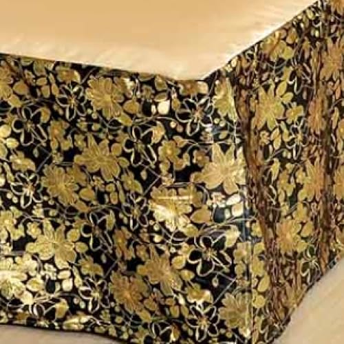 Miniatura 2 de Tache - Elegante falda de cama con volantes y rosas doradas, tamaño King