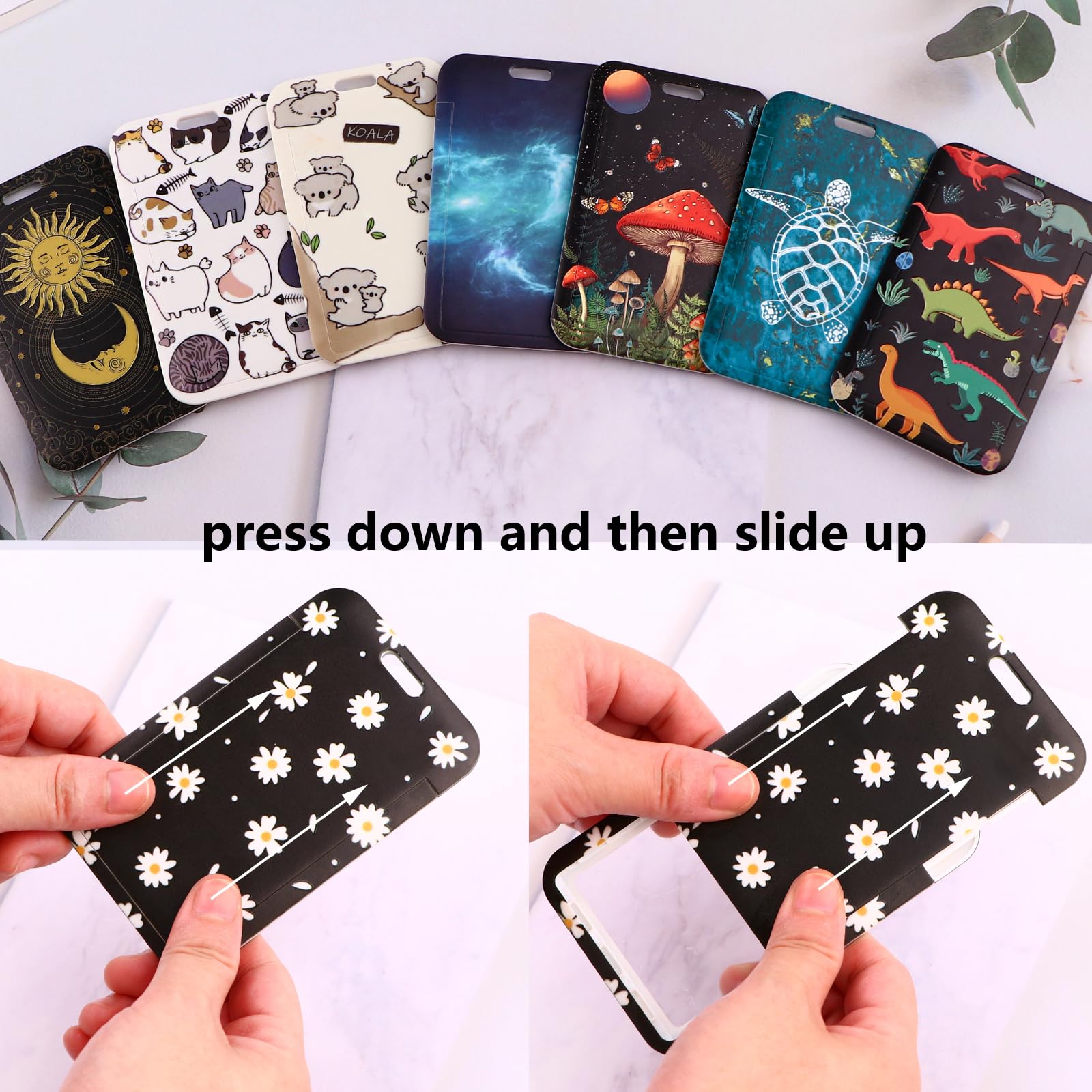 Juanooo Cool Black Dinosaur Lanyard with Card Holder Cute Neck Key Lanyard Strap for Keys ID Badge for Women Men Teens Kids Teachers Work School ID Card Holder - Image 3
