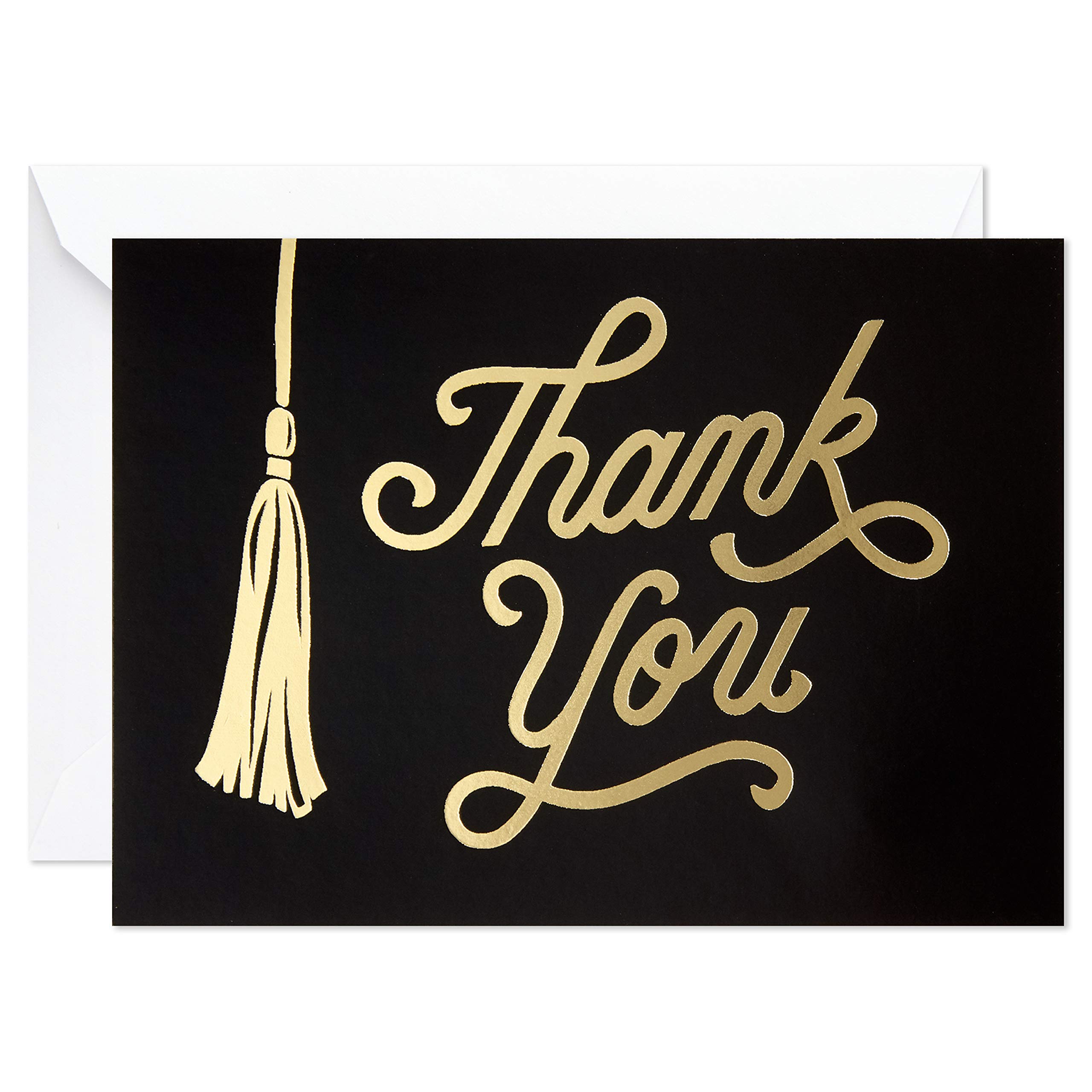 Hallmark Graduation Thank You Cards, Black and Gold Tassel (20 Thank You Notes with Envelopes)