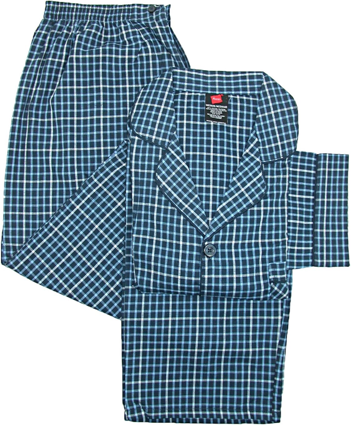 Hanes mens Hanes Men's Woven Plain-weave Pajama Set - Image 4