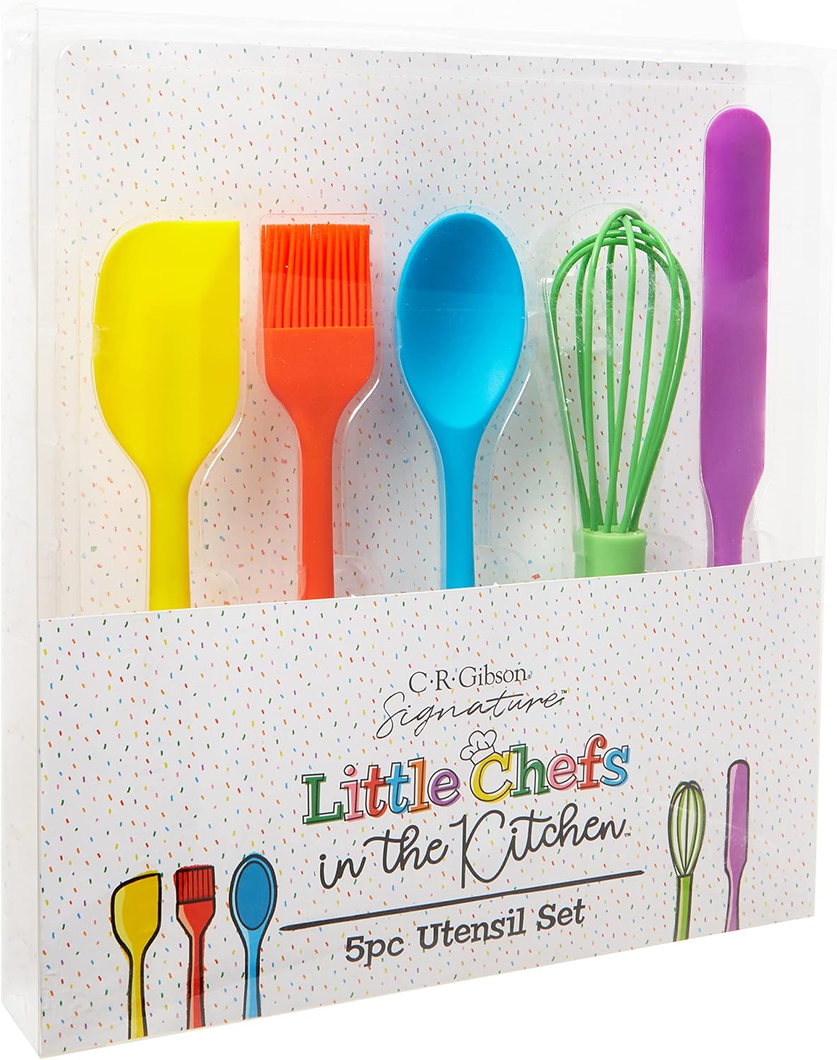 C.R. Gibson Kids Games - Little Chef Kitchen Activity Set for Toddlers and Preschoolers, 5-Count, Kitchen Utensils