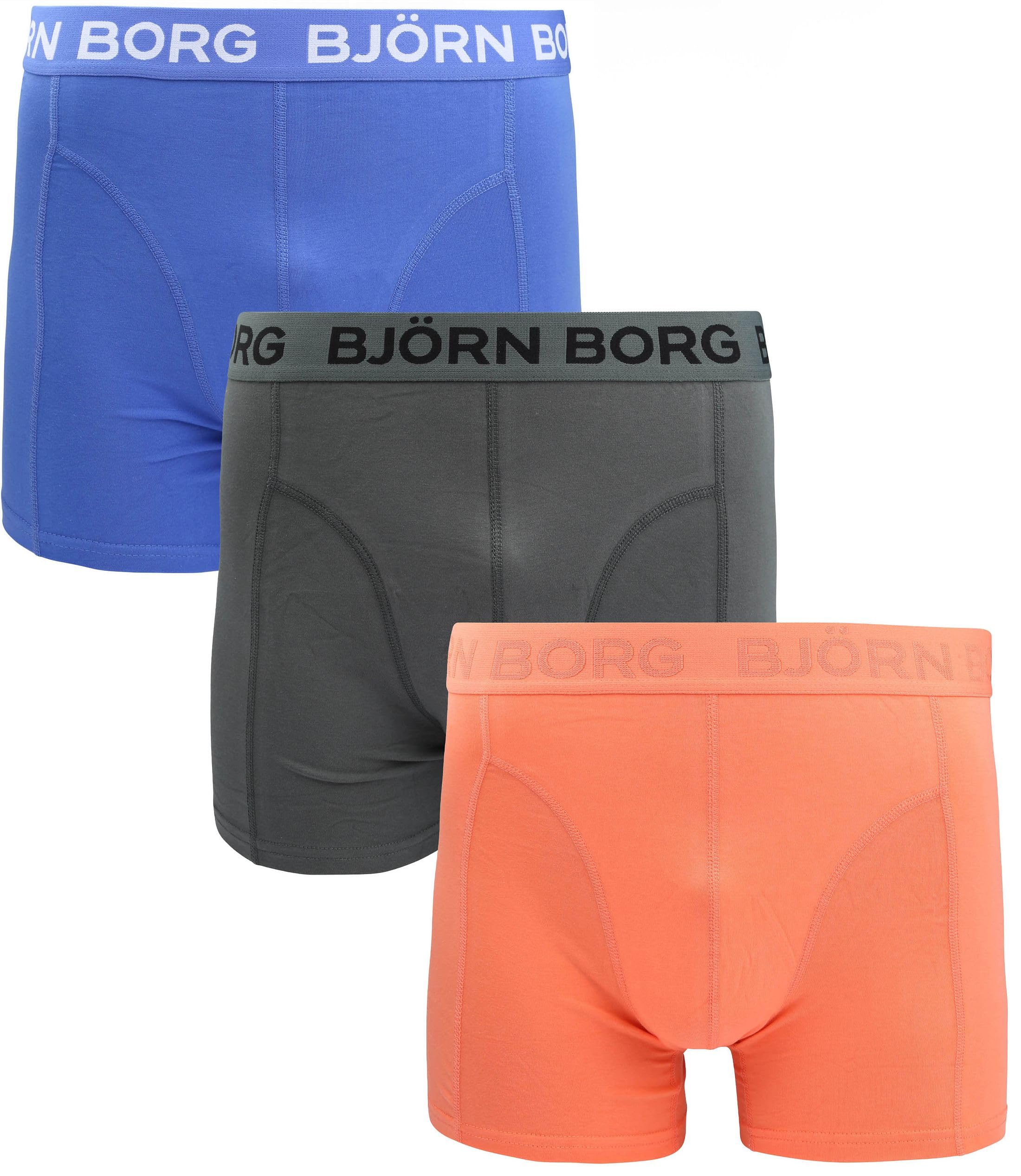 Björn Borg Boxer Shorts Pack of 3 Multicoloured - Men - Size Body Fit, Blue, black, orange, L