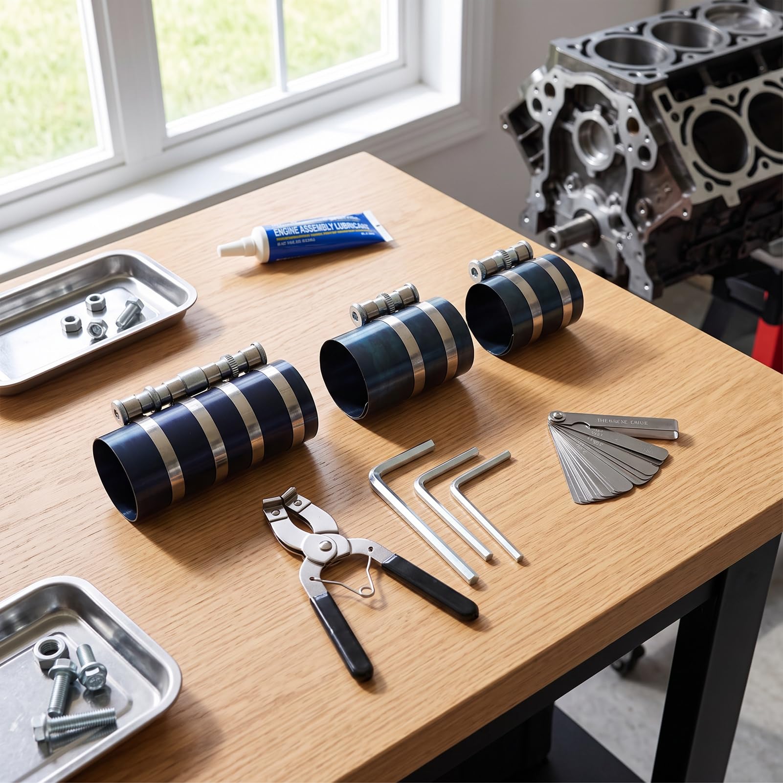 Luocute Kit D'outils Réglable pour Compresseur à Segments de Piston de 3