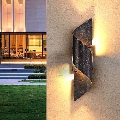 Miniatura 2 de Luz LED de pared hacia arriba, luz de porche, luz LED exterior montada en la pared, moderno aplique de pared al aire libre, lámpara para interiores