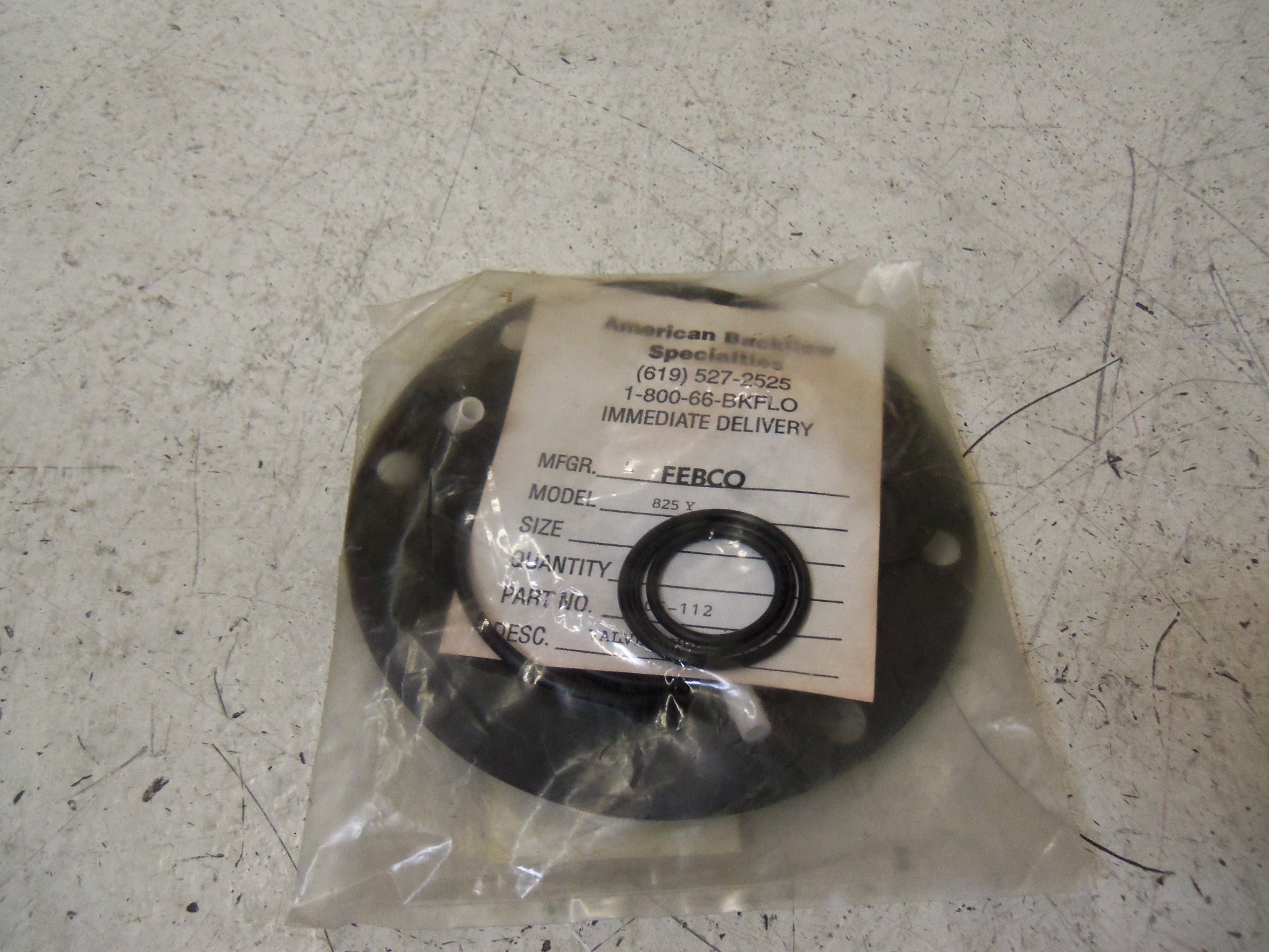 Febco905112 Complete Rubber Repair Kit for 1-1/2" & 2" 825Y 905-112