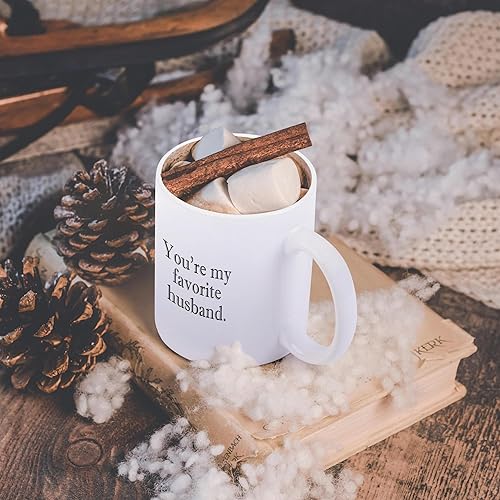 Miniatura 5 de 3dRose You'Re My Favorite Husband - Taza de 15 onzas, color blanco