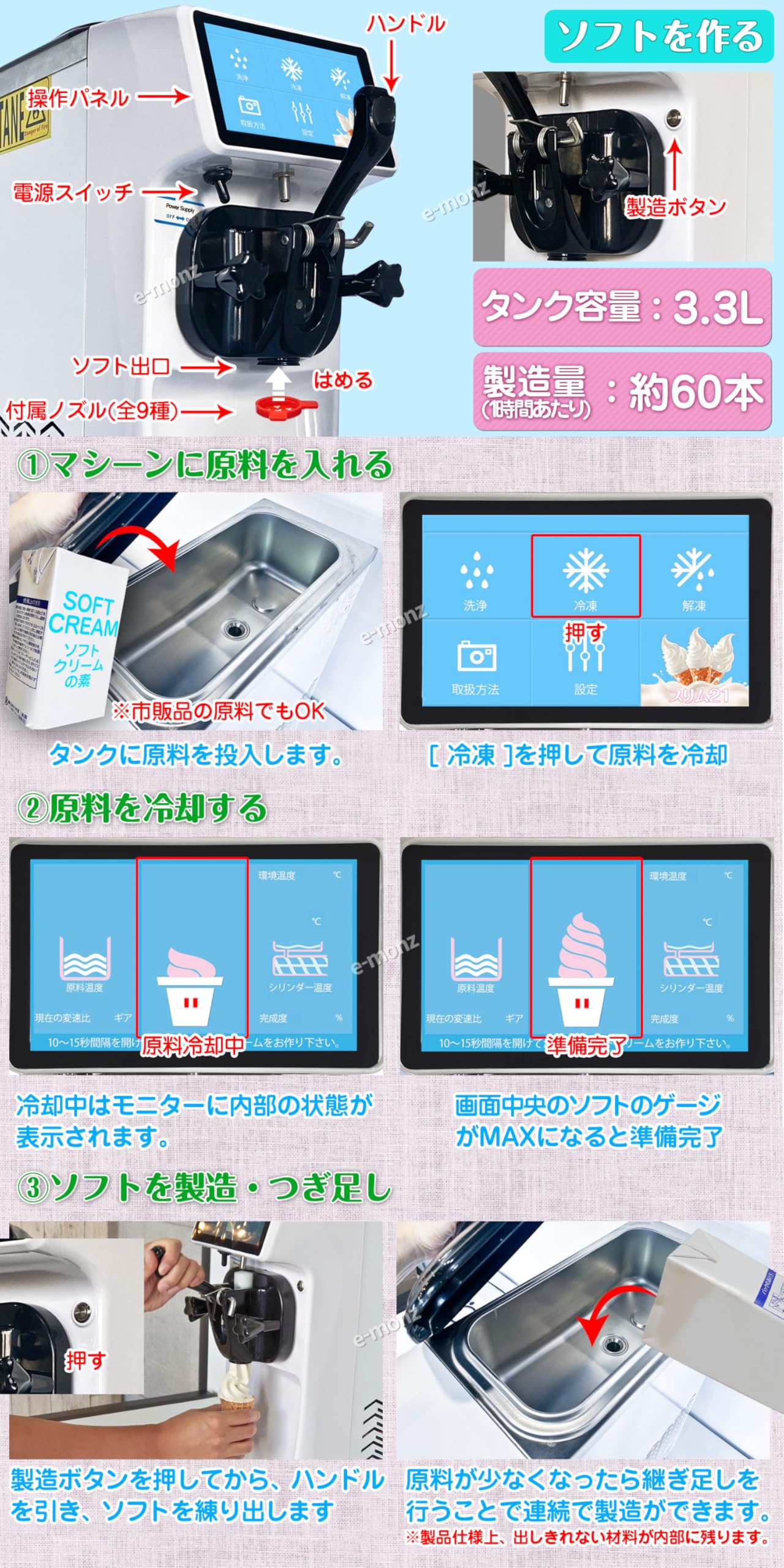 Amazon | eモンズ ［当社製品保証1年！インボイス対応！］ 業務用