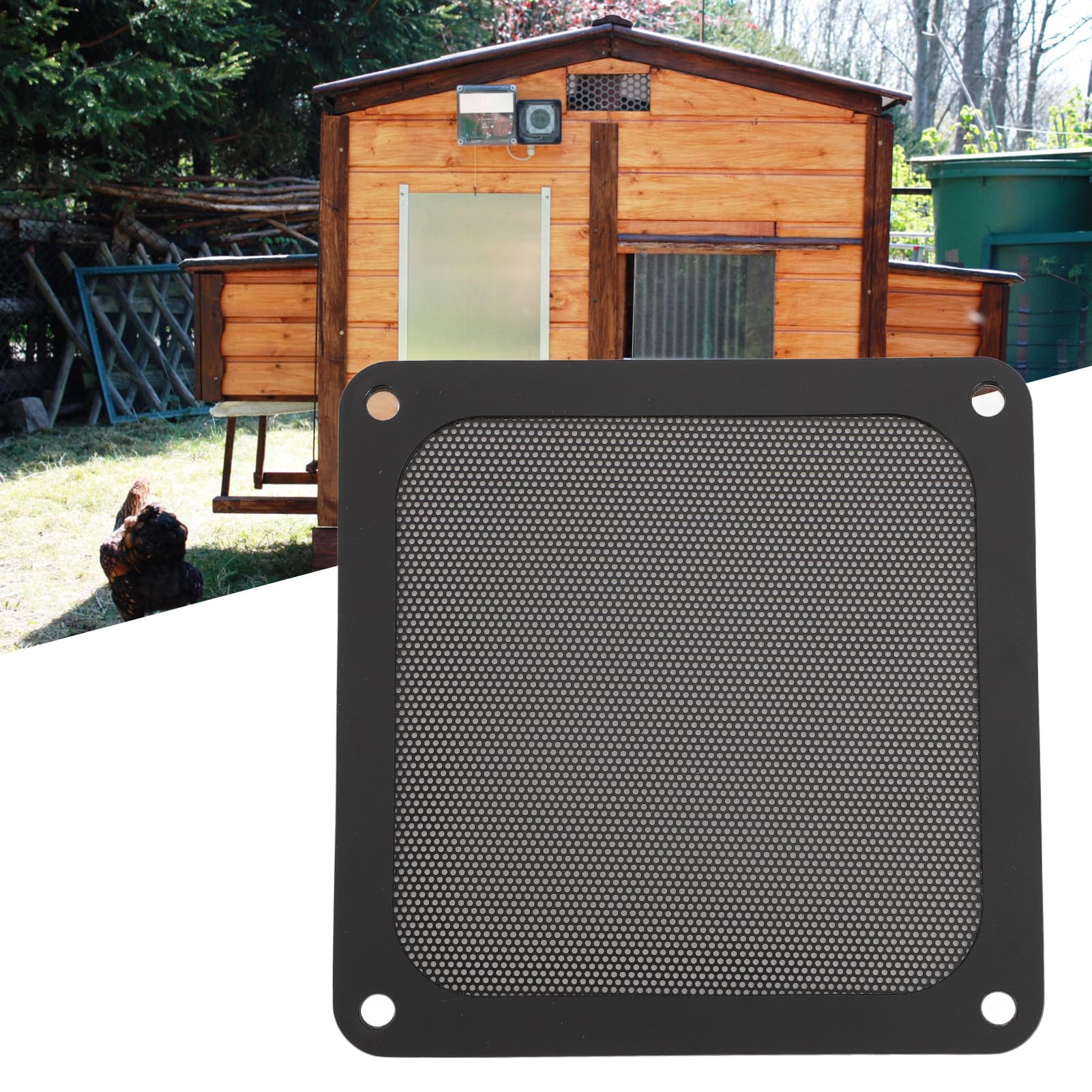 Filtr Przeciwpyłowy Wentylatora Komputerowego, 4 szt. PCV 120x120 Mm Filtr Wentylatora Komputerowego Grille ze śrubami, Ramka Magnetyczna Siatka Przeciwkurzowa Wentylatora (1)