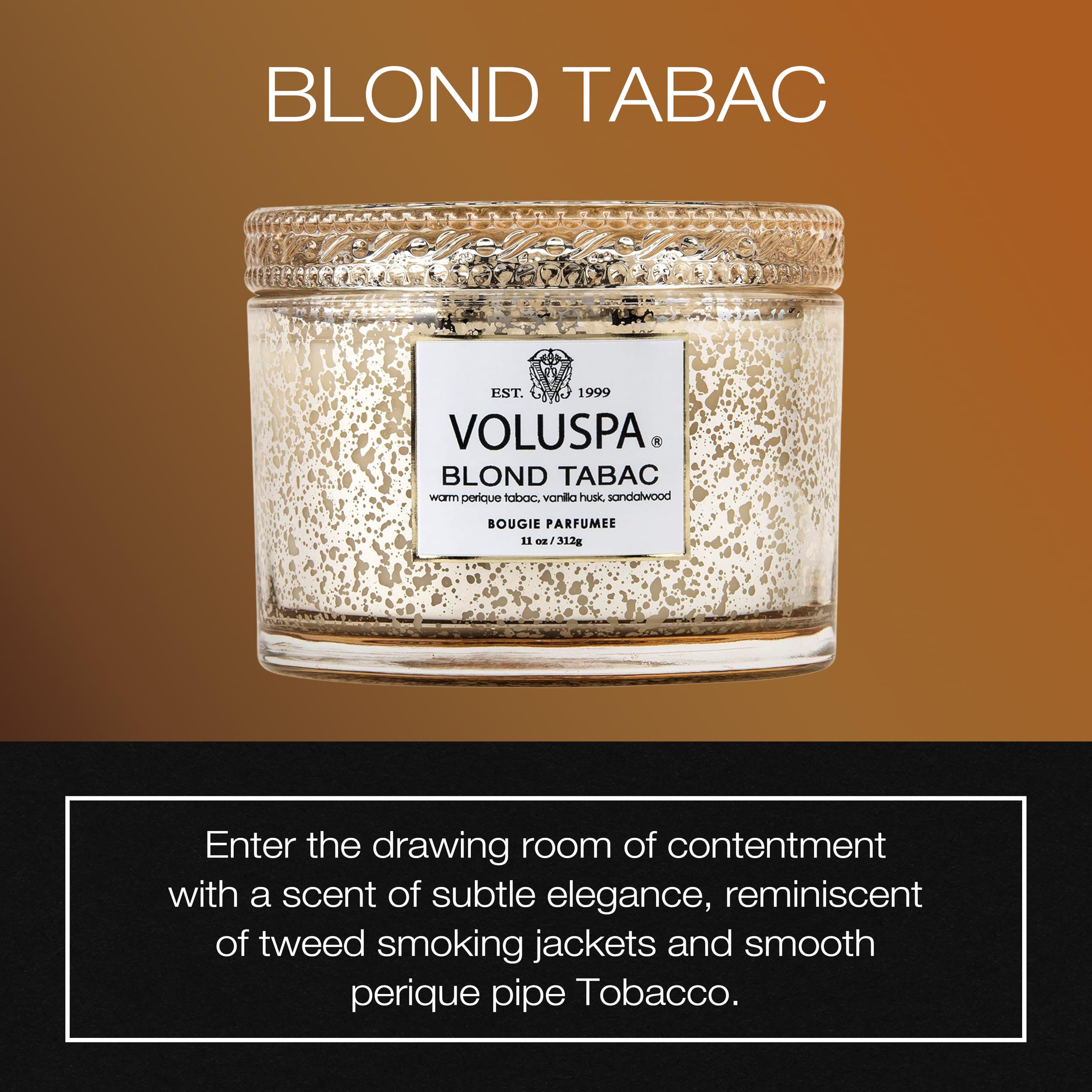 Amazon.com: Voluspa Blond Tabac, Corta Maison Boxed Candle, 11 oz, 45 Hour  Burn Time, Coconut Wax for Clean Burning, Handcrafted in the USA : Home &  Kitchen